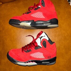 Red Air Jordan 5 Retro Sneakers